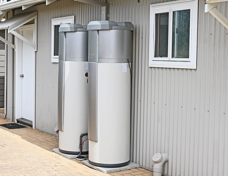 outdoor water heater tank